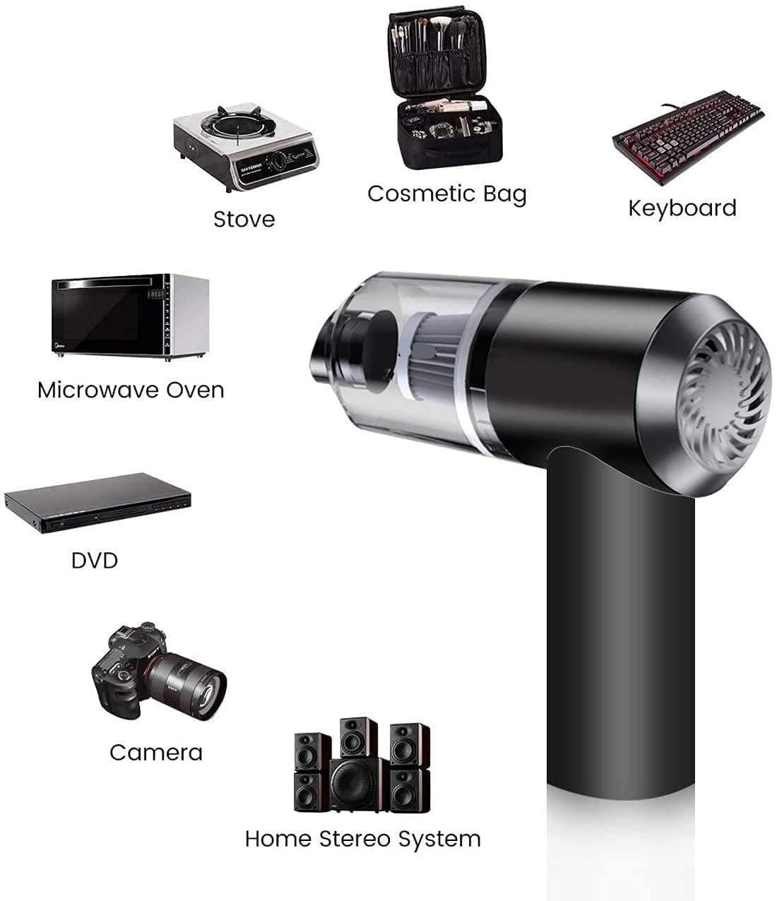 Vacuum Cleaner for Car | USB Rechargeable Wireless Vacuum Cleaner Traveling, Camping Reusable, Portable, Rechargeable
