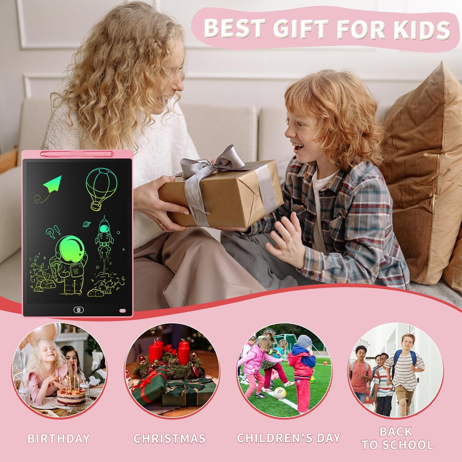Re-Writable LCD Writing Pad with Screen (8.5-inch) for Drawing, Playing, Handwriting for Kids India's First Notepad!