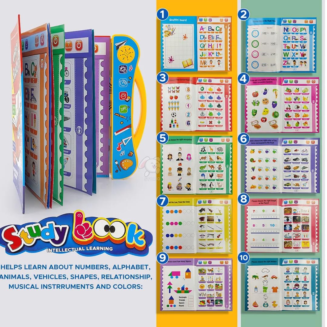 Intelligent Phonetic Sound|English Reading + Free Digital LCD Writing Pad For Kids Study *(Pack of 2)
