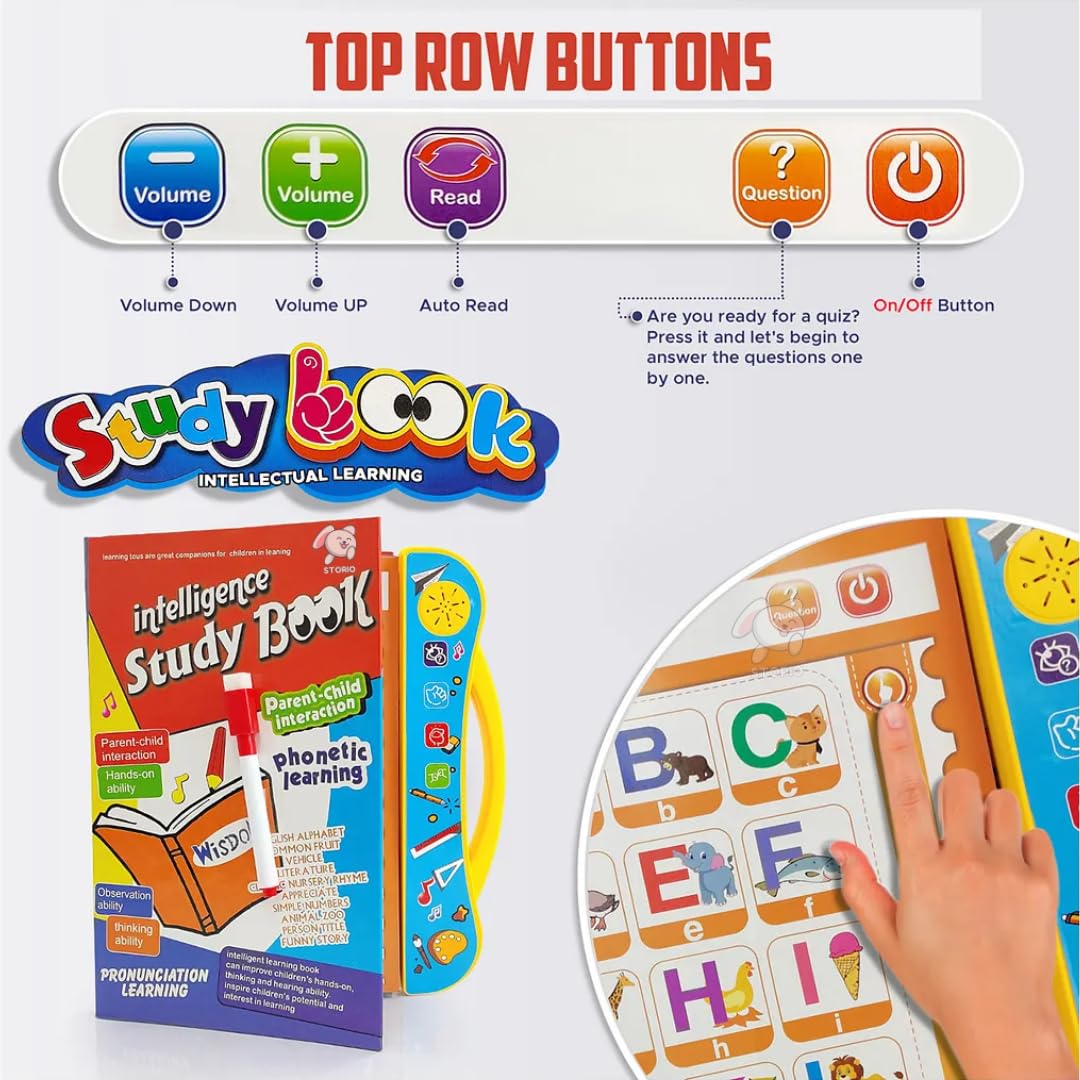 Intelligent Phonetic Sound|English Reading + Free Digital LCD Writing Pad For Kids Study *(Pack of 2)