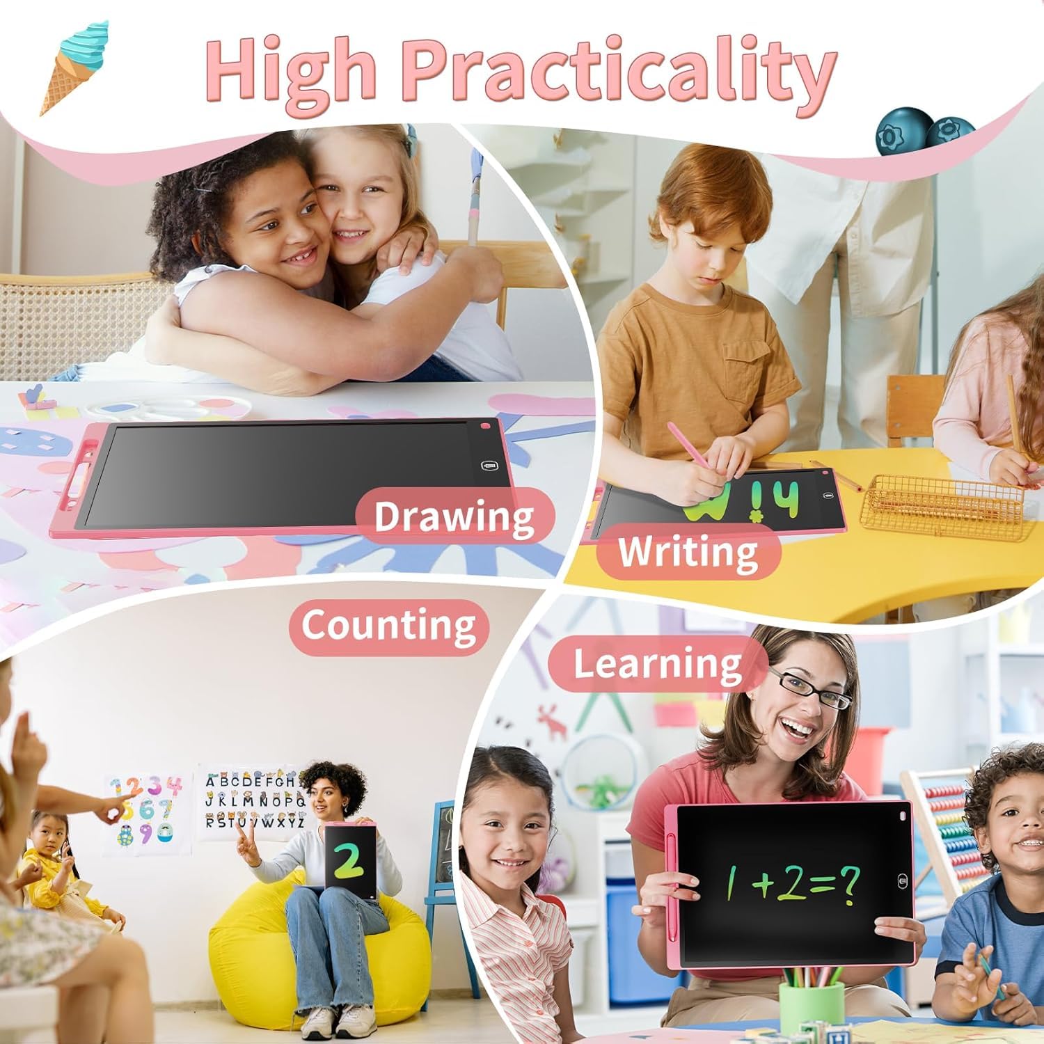 Re-Writable LCD Writing Pad with Screen (8.5-inch) for Drawing, Playing, Handwriting for Kids India's First Notepad!