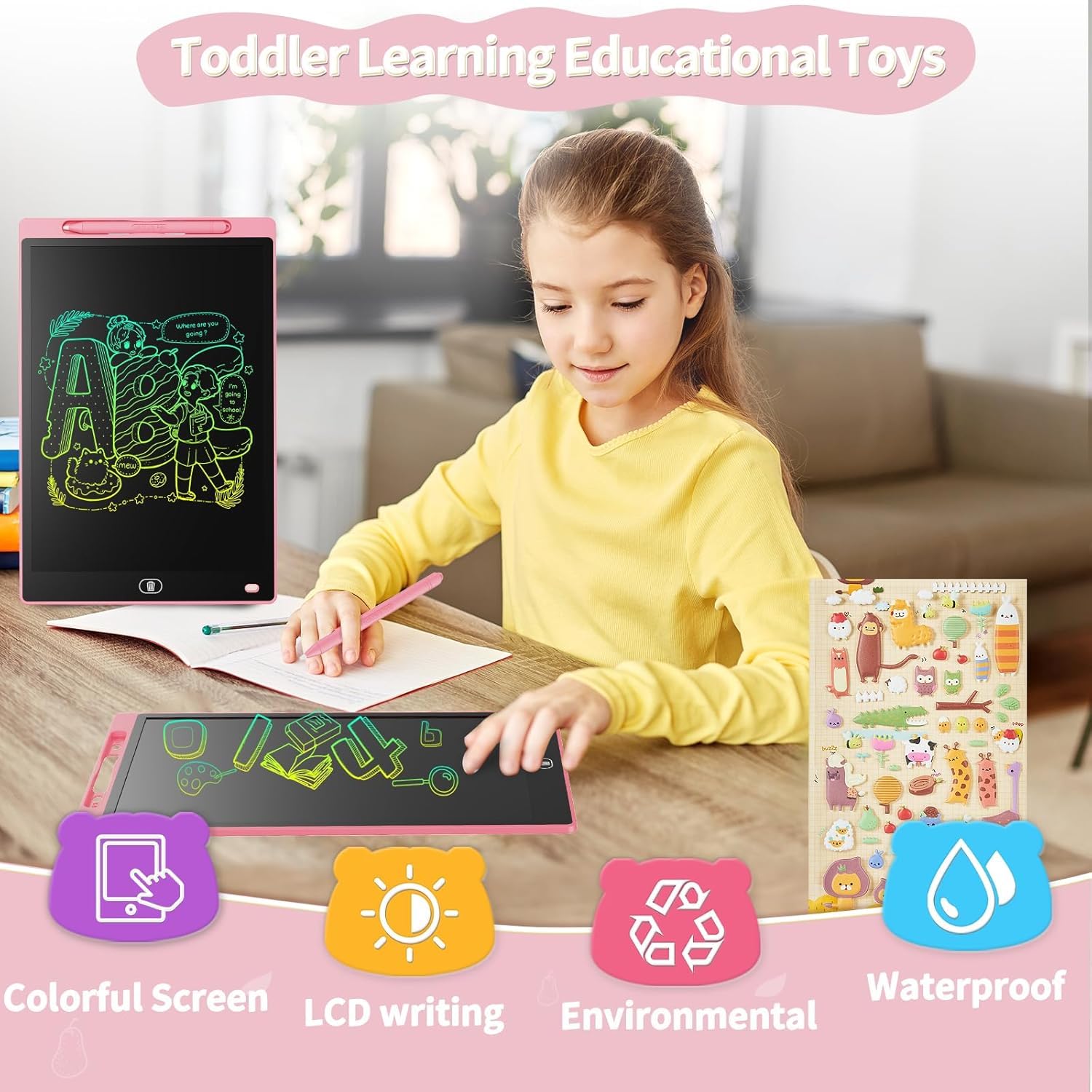 Re-Writable LCD Writing Pad with Screen (8.5-inch) for Drawing, Playing, Handwriting for Kids India's First Notepad!